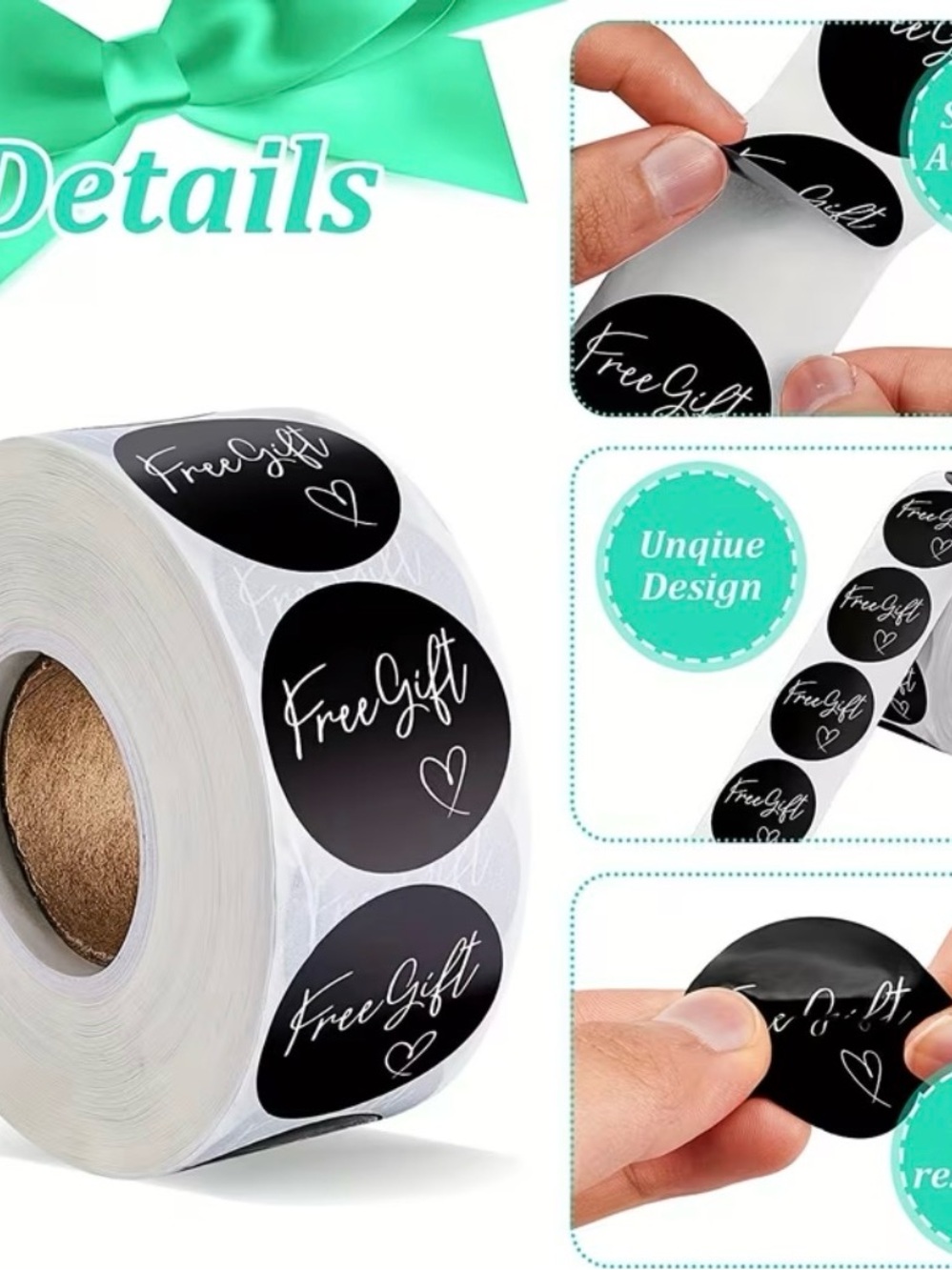 *Choose One* Free Gift 1” Round 500 Roll Sticker Labels NIP - Picture 4 of 6